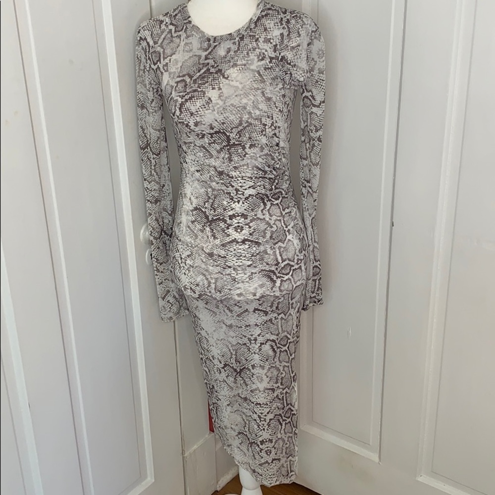 LEITH•SNAKE PRINT•DRESS - Picture 5 of 10